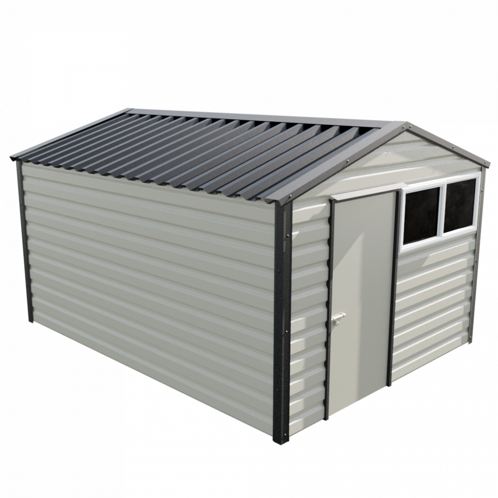 10'2" x 13'6" Apex Shed - Goosewing Grey