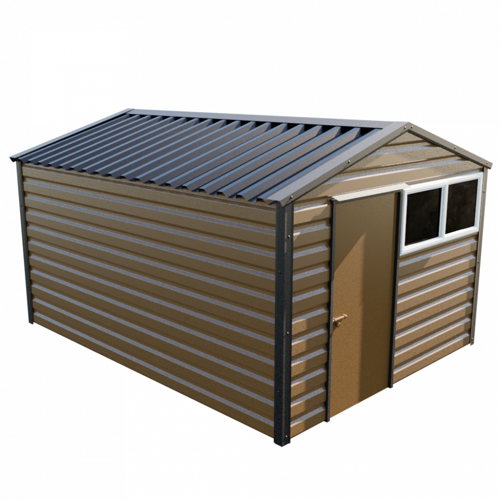 10'2" x 13'6" Apex Shed - Vandyke Brown