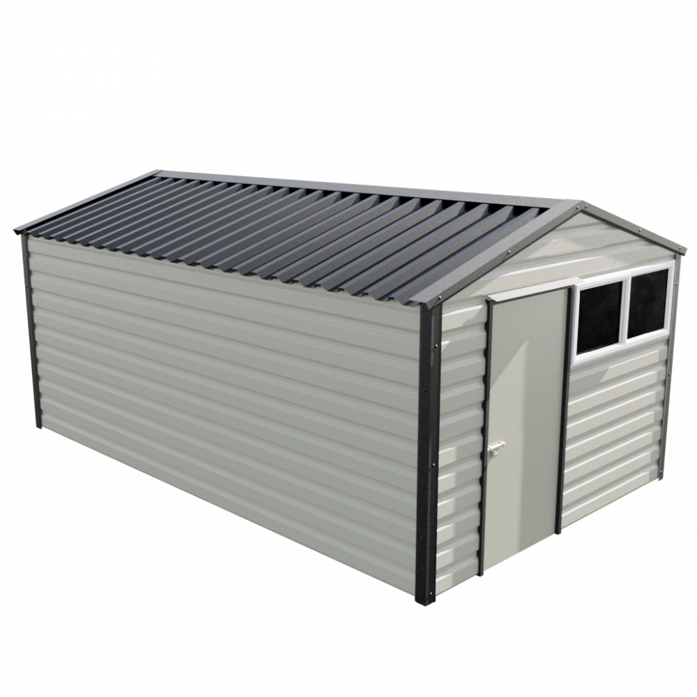 10'2" x 16'9" Apex Shed - Goosewing Grey