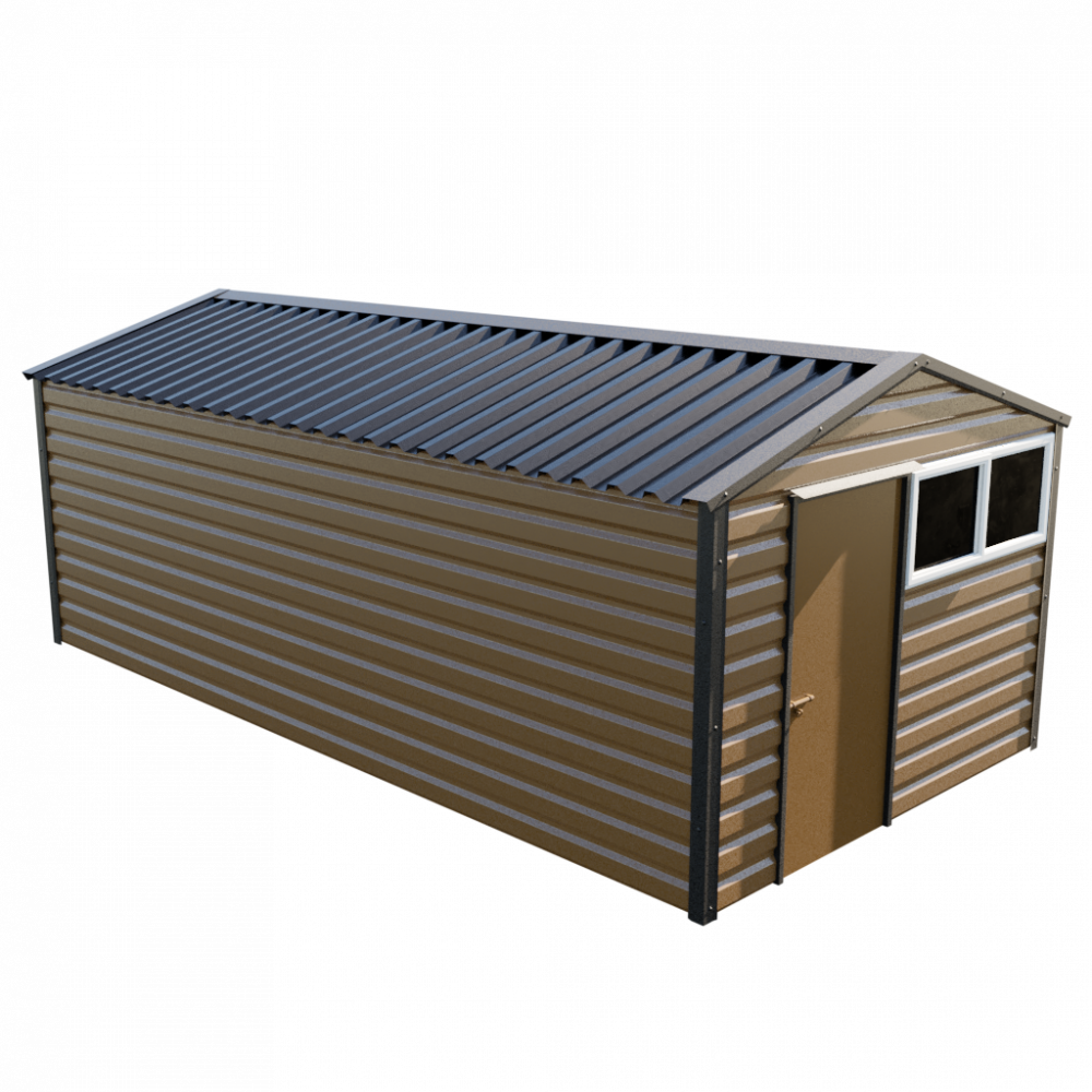 10'2" x 20' Apex Shed - Vandyke Brown