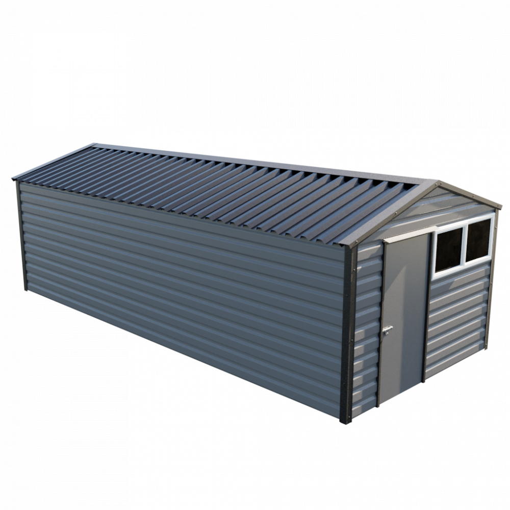 10'2" x 23'3" Apex Shed - Anthracite