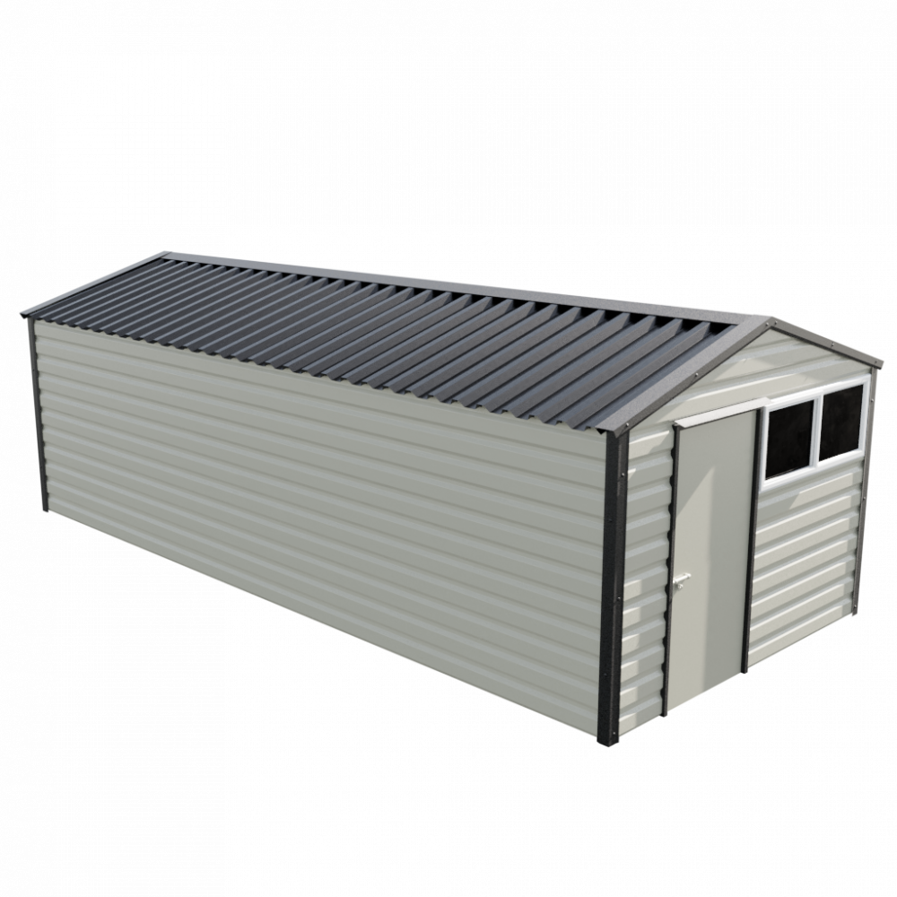 10'2" x 23'3" Apex Shed - Goosewing Grey