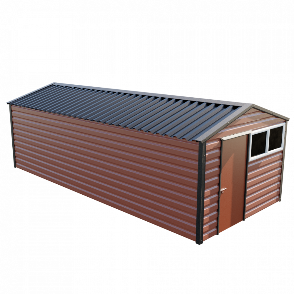 10'2" x 23'3" Apex Shed - Terracotta