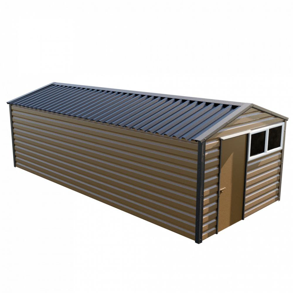 10'2" x 23'3" Apex Shed - Vandyke Brown