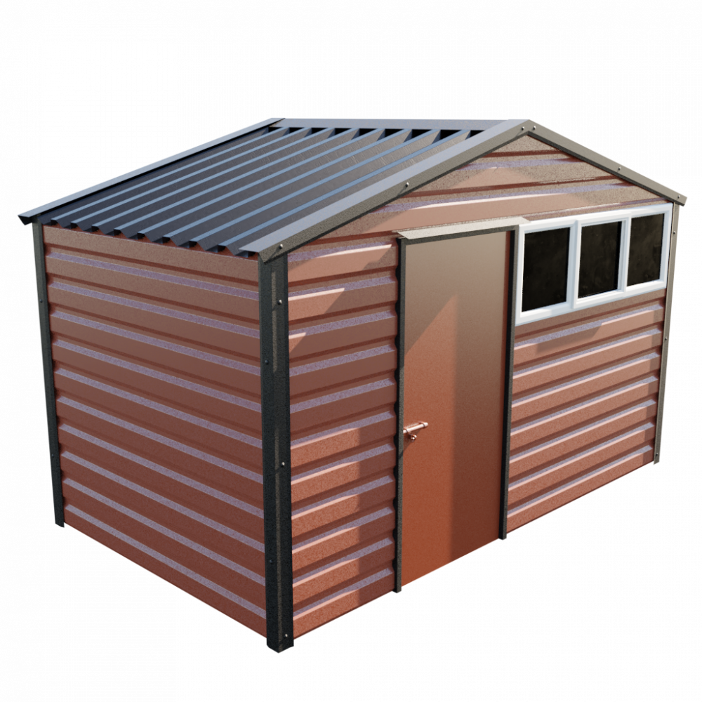 12' x 7' Apex Shed - Terracotta