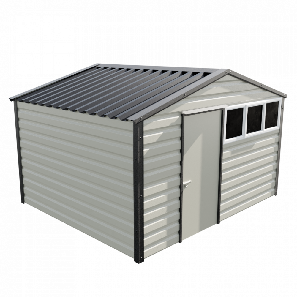 12' x 10'3" Apex Shed - Goosewing Grey