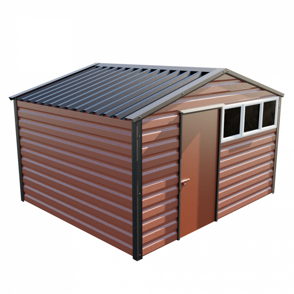 12' x 10'3" Apex Shed - Terracotta