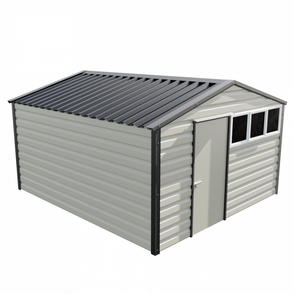 12' x 13'6" Apex Shed - Goosewing Grey