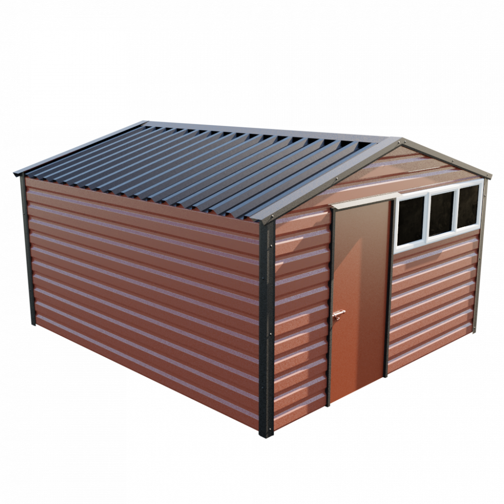 12' x 13'6" Apex Shed - Terracotta