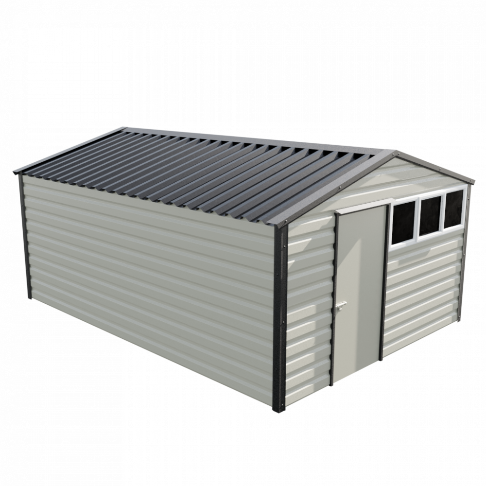 12' x 16'9" Apex Shed - Goosewing Grey