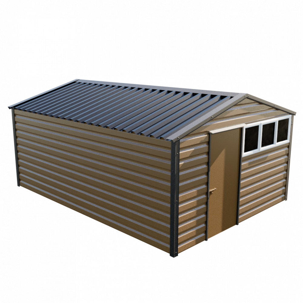 12' x 16'9" Apex Shed - Vandyke Brown