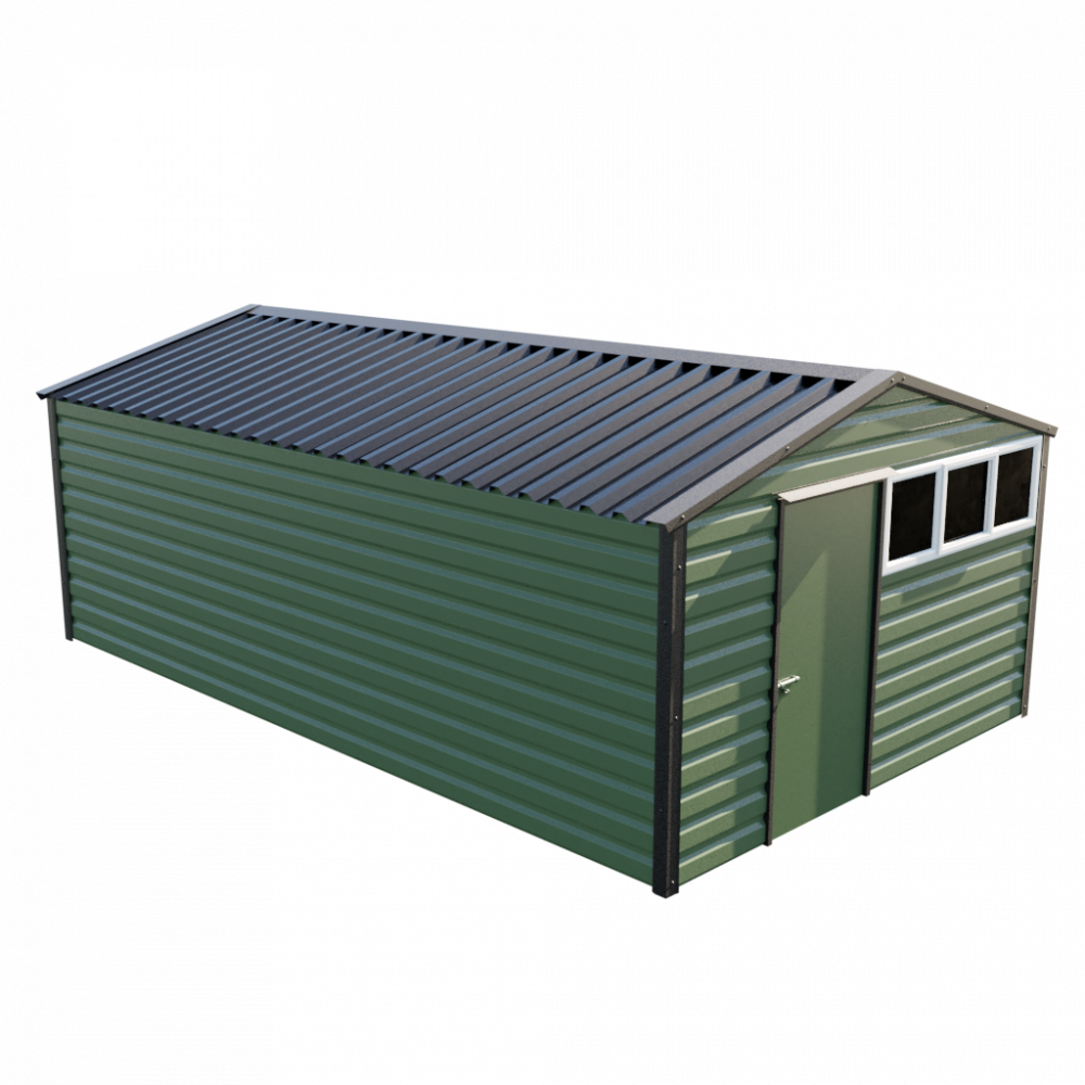 12' x 20' Apex Shed - Olive Green