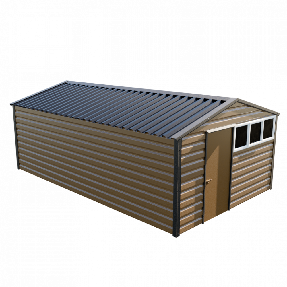 12' x 20' Apex Shed - Vandyke Brown