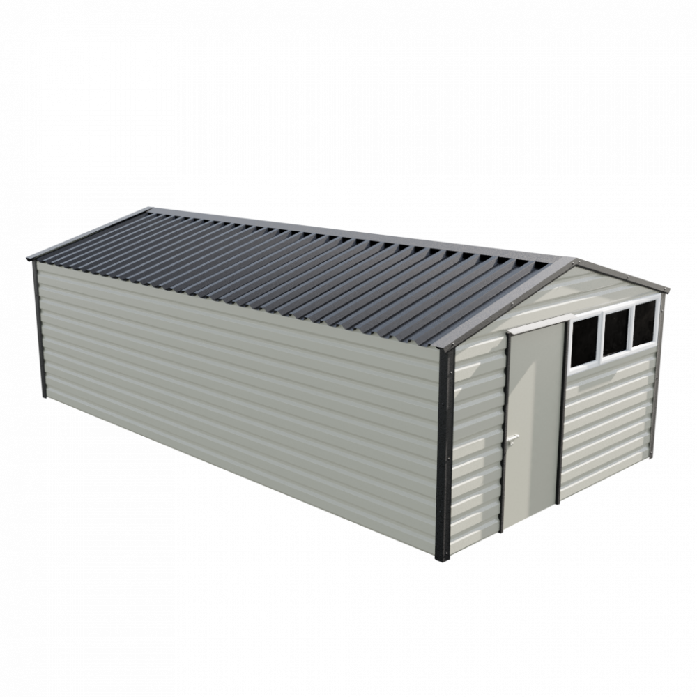 12' x 23'3" Apex Shed - Goosewing Grey