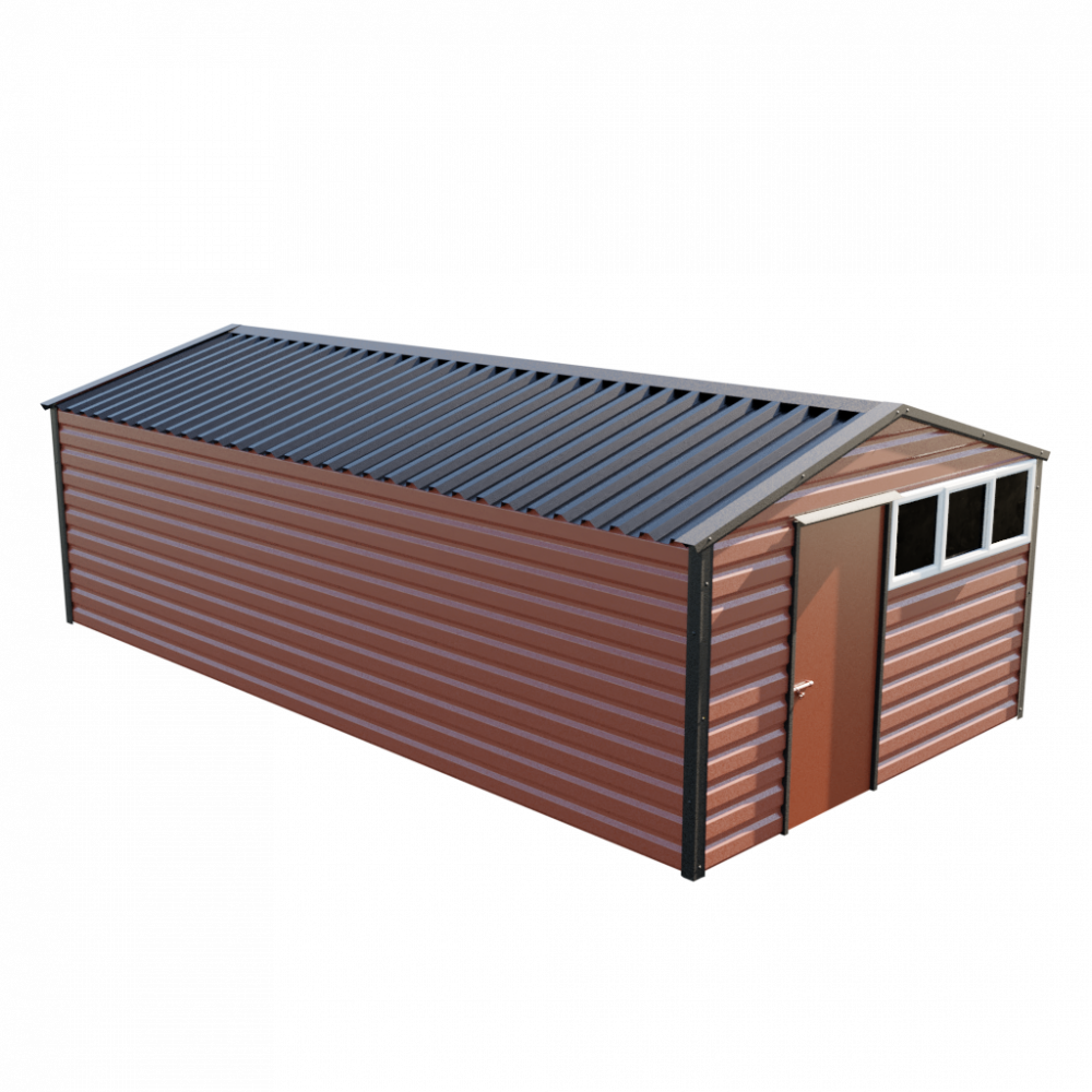 12' x 23'3" Apex Shed - Terracotta