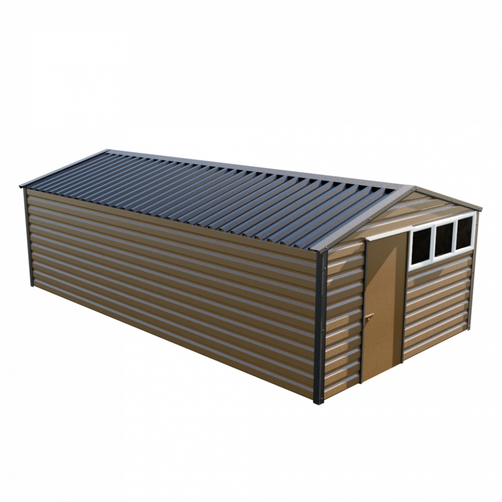 12' x 23'3" Apex Shed - Vandyke Brown