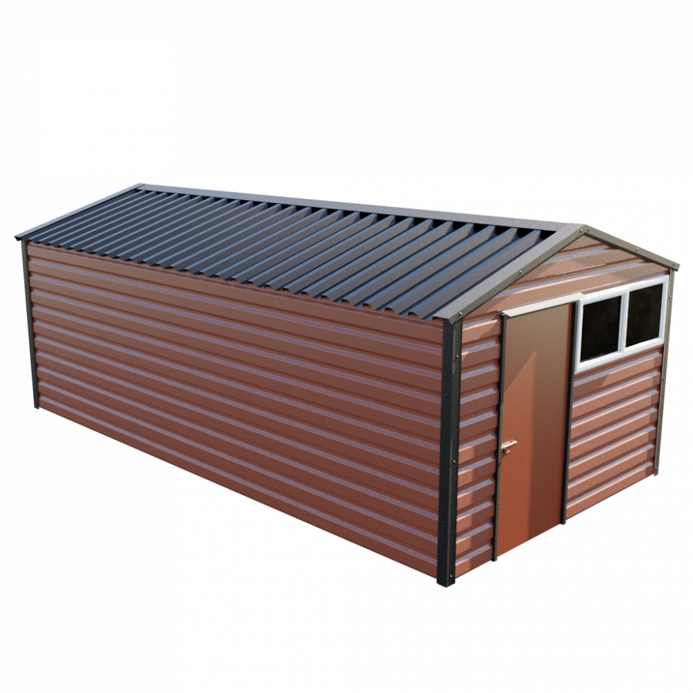 10'2" x 20' Apex Shed - Terracotta