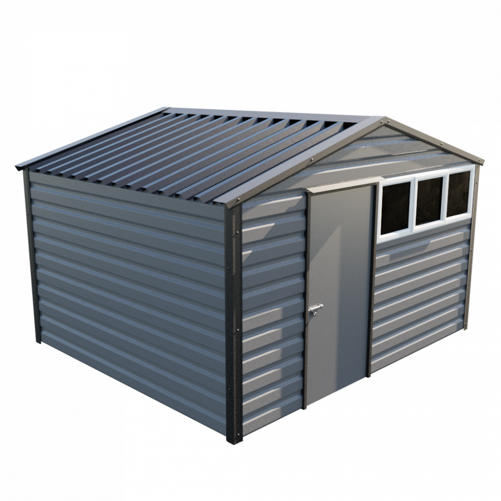 12' x 10'3" Apex Shed - Anthracite